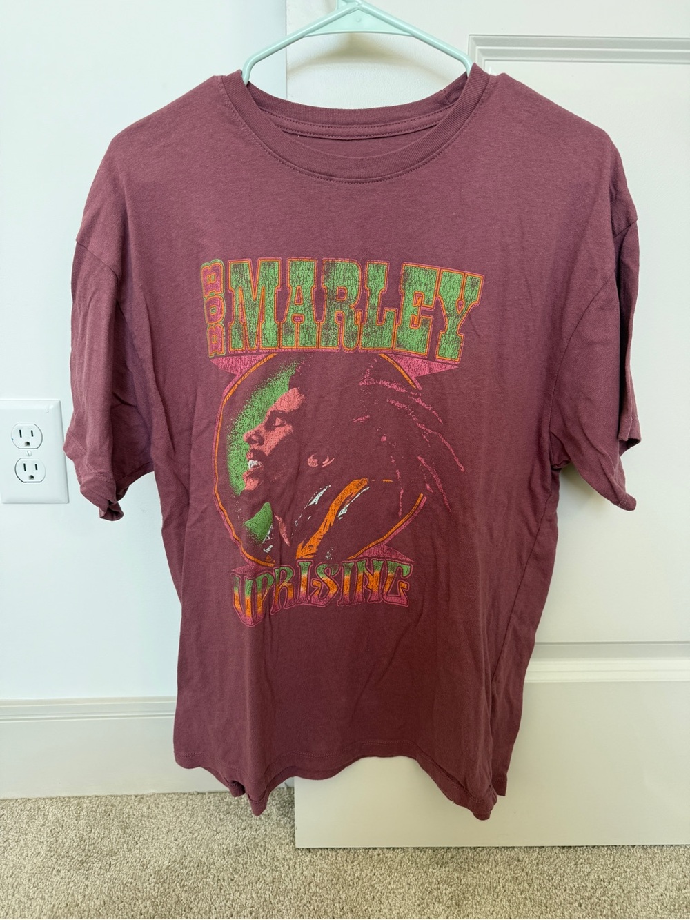 Target Burgundy Bob Marley Graphic Tee